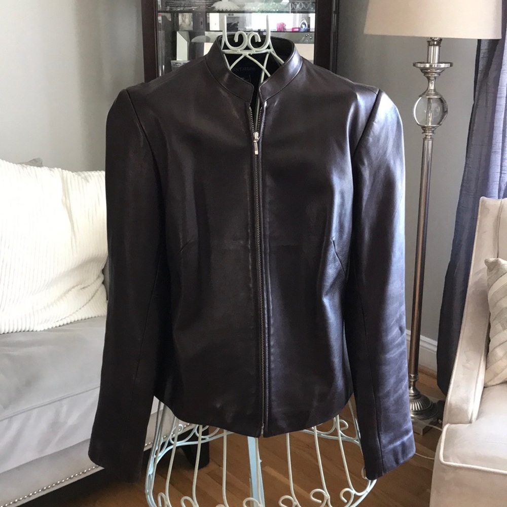 XS Ann Taylor Dark Brown leather Jacket